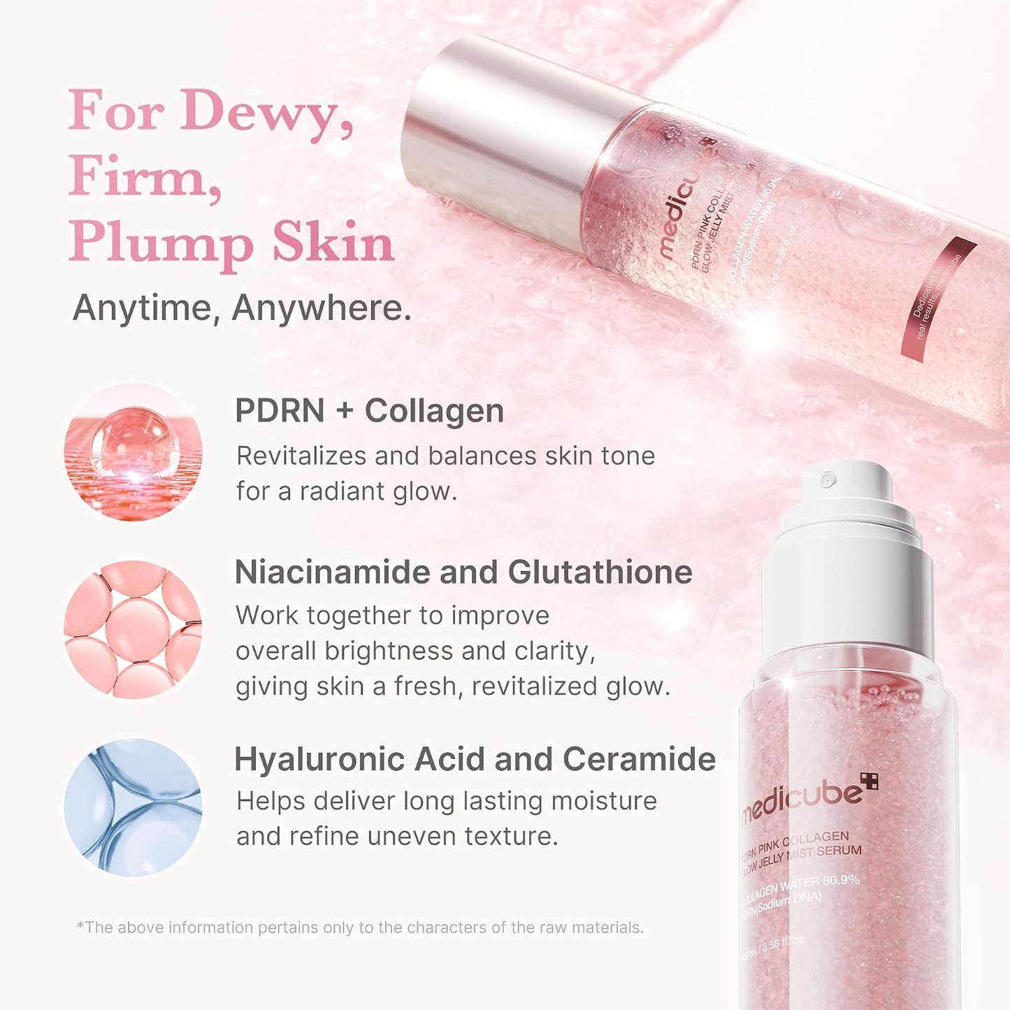 PDRN Pink Collagen Glow Jelly Mist Serum – Serum Mist Προσώπου με PDRN & Κολλαγόνο