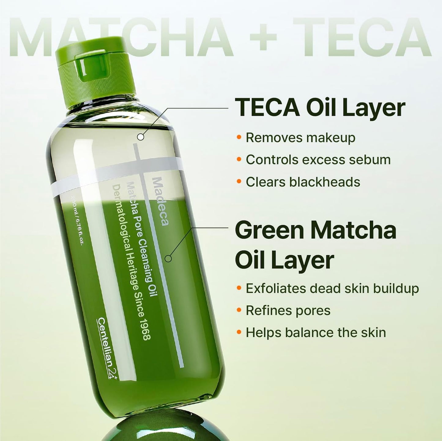 Madeca Matcha Pore Cleansing Oil - Διφασικό Λάδι Καθαρισμού Προσώπου για Βαθύ Καθαρισμό Πόρων