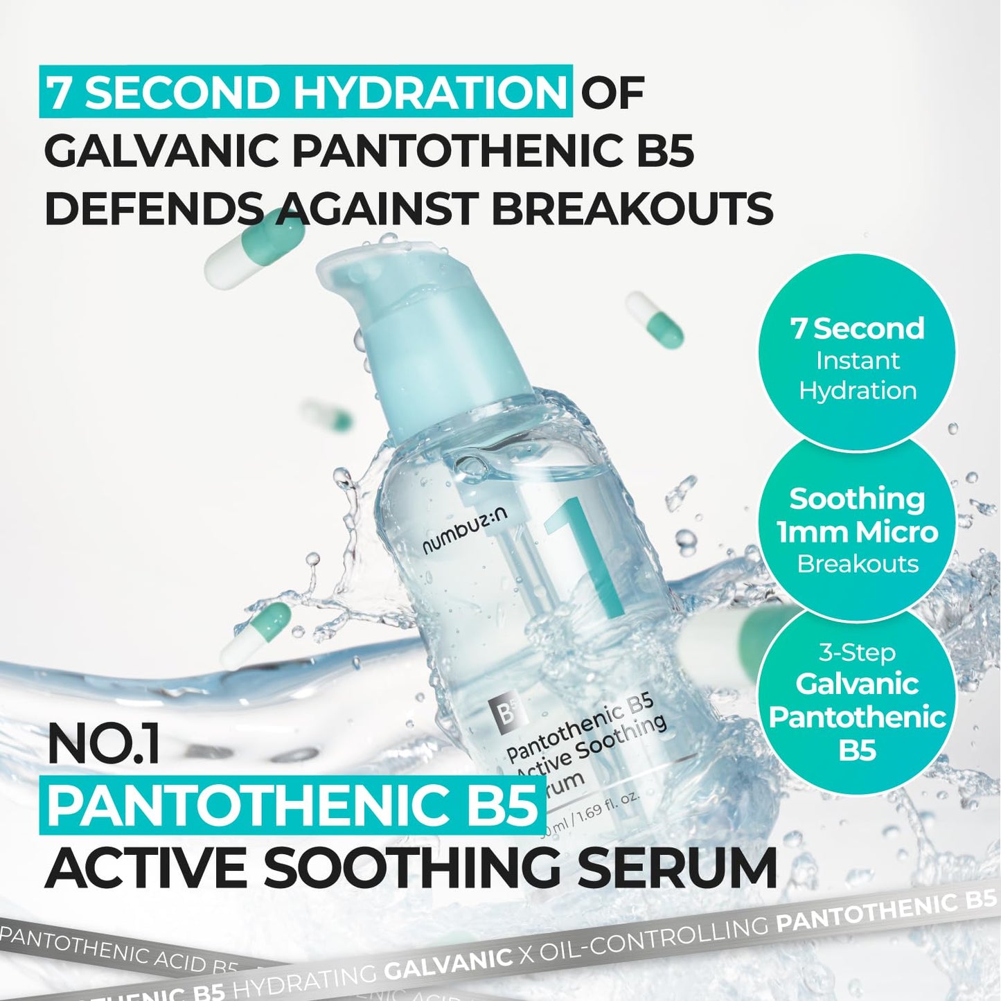 No.1 Pantothenic B5 Active Soothing Serum - Ενυδατικός ορός για μείωση του σμήγματος και της ακμής