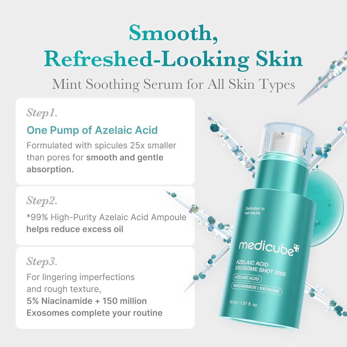 Azelaic Acid Exosome Shot Serum 2000 – Καταπραϋντικός & Εξισορροπητικός Ορός με Αζελαϊκό Οξύ & Εξωσώματα