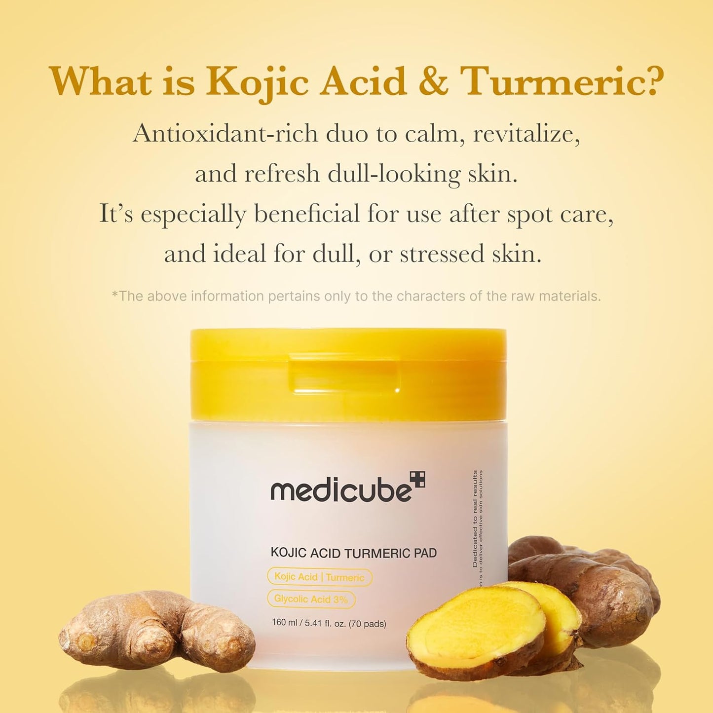 Kojic Acid Turmeric Pad - Toner Pads για Λάμψη, Ομοιόμορφο Τόνο και Καταπράυνση