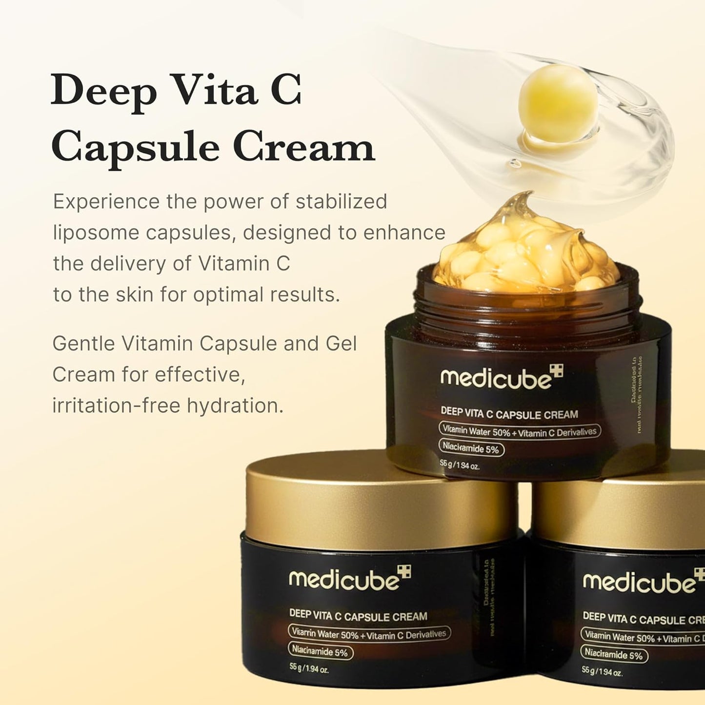 Deep Vita C Capsule Cream - Ενυδατική Κρέμα Λάμψης με Βιταμίνη C και Θρεπτικά Έλαια