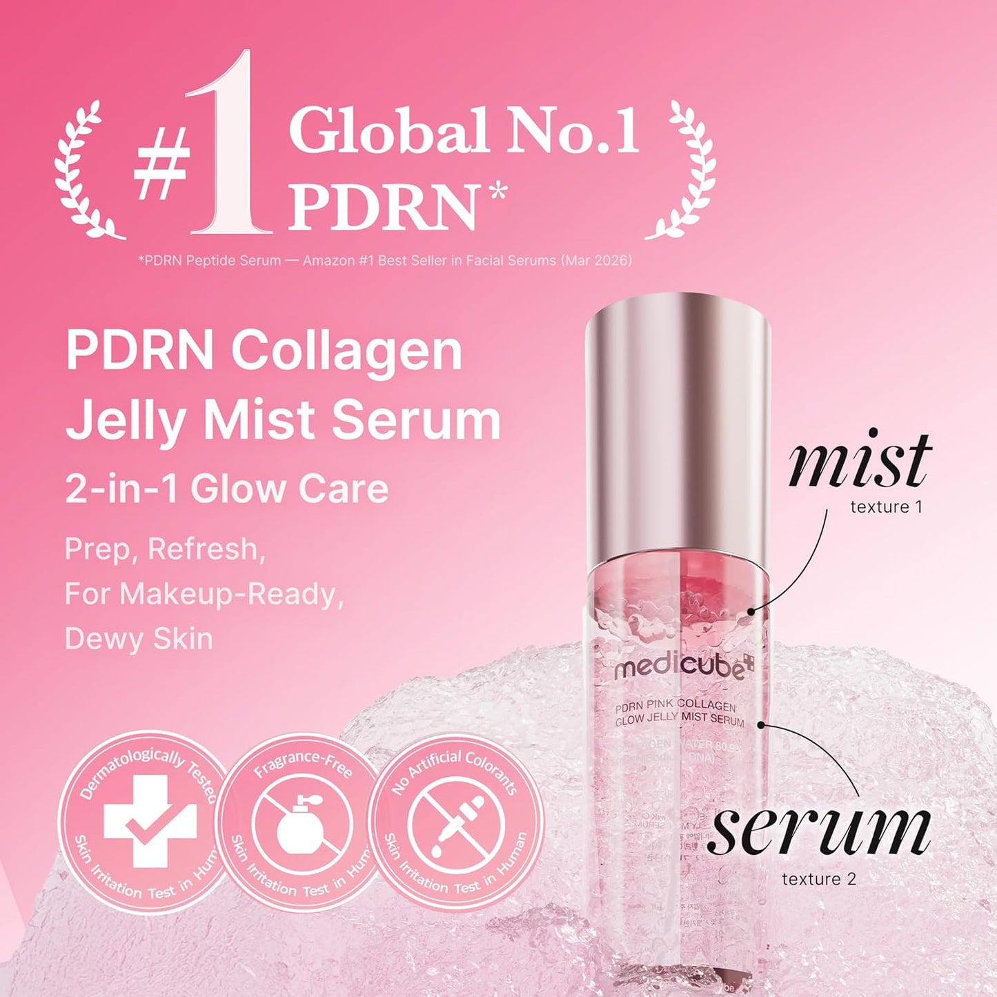 PDRN Pink Collagen Glow Jelly Mist Serum – Serum Mist Προσώπου με PDRN & Κολλαγόνο