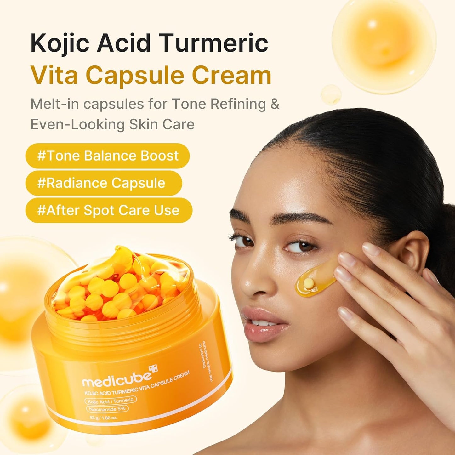 Kojic Acid Turmeric Vita Capsule Cream – Κρέμα Προσώπου με Kojic Acid, Κουρκουμά & Βιταμίνη C για Δυσχρωμίες και Λάμψη