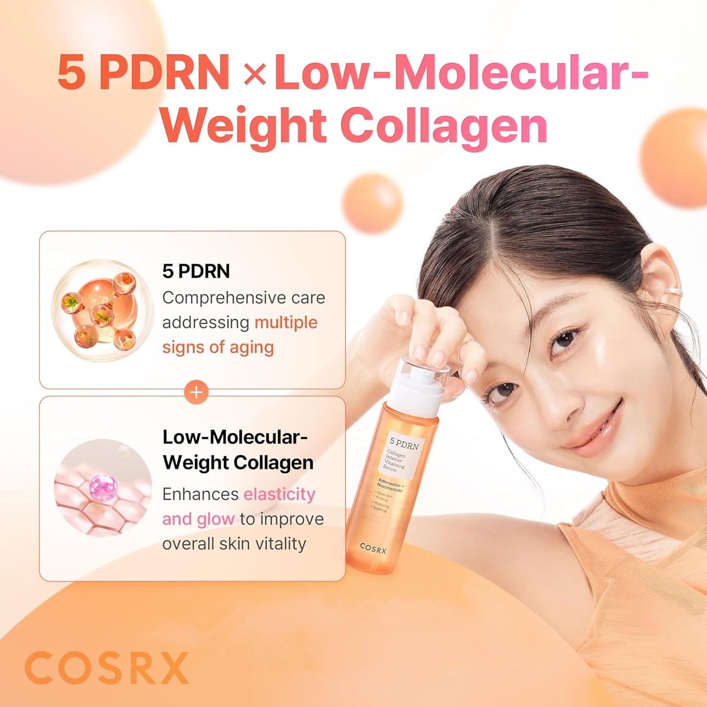 5 PDRN Collagen Intense Vitalizing Serum - Ορός Ενίσχυσης για Ζωτικότητα, Λάμψη και Σύσφιξη