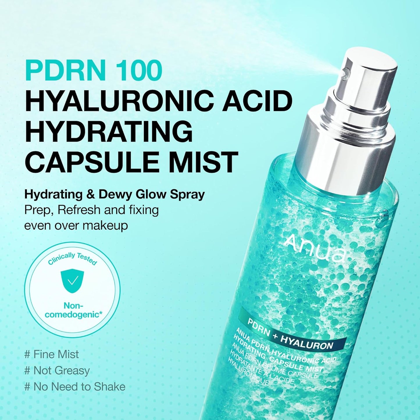 PDRN Hyaluronic Acid Hydrating Capsule Mist – Ενυδατικό Mist Λάμψης με PDRN & Υαλουρονικό Οξύ