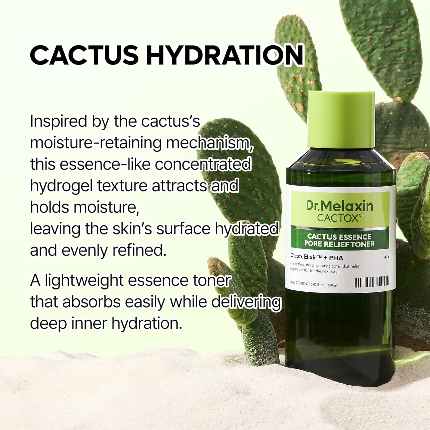 Cactox Cactus Essence Pore Relief Toner - Ενυδατικό Toner με Κάκτο για Σύσφιξη Πόρων & Λείανση Υφής
