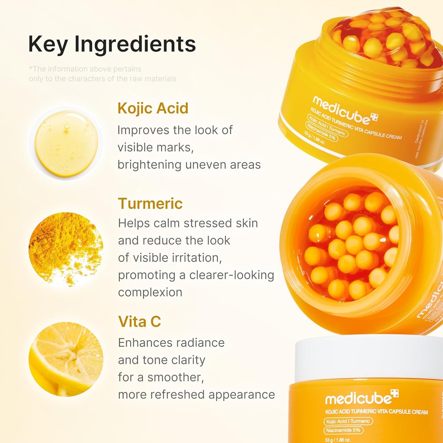 Kojic Acid Turmeric Vita Capsule Cream – Κρέμα Προσώπου με Kojic Acid, Κουρκουμά & Βιταμίνη C για Δυσχρωμίες και Λάμψη
