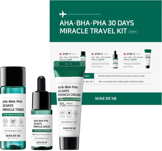 AHA-BHA-PHA Miracle Travel Kit - Σετ 3 προϊόντων για ακμή