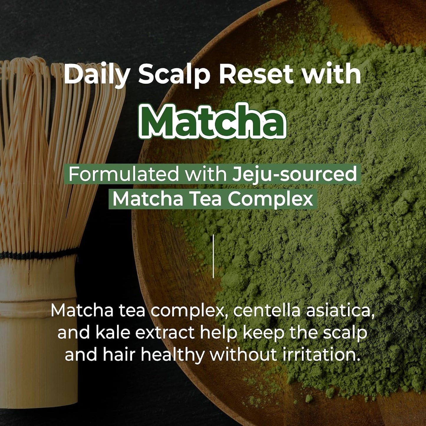 Matcha & Kale Clarifying Sea Salt Scalp Scrub Herb Mint - Απολεπιστικό Scrub Τριχωτού με Matcha, Kale & Αλάτι Νεκράς Θάλασσας