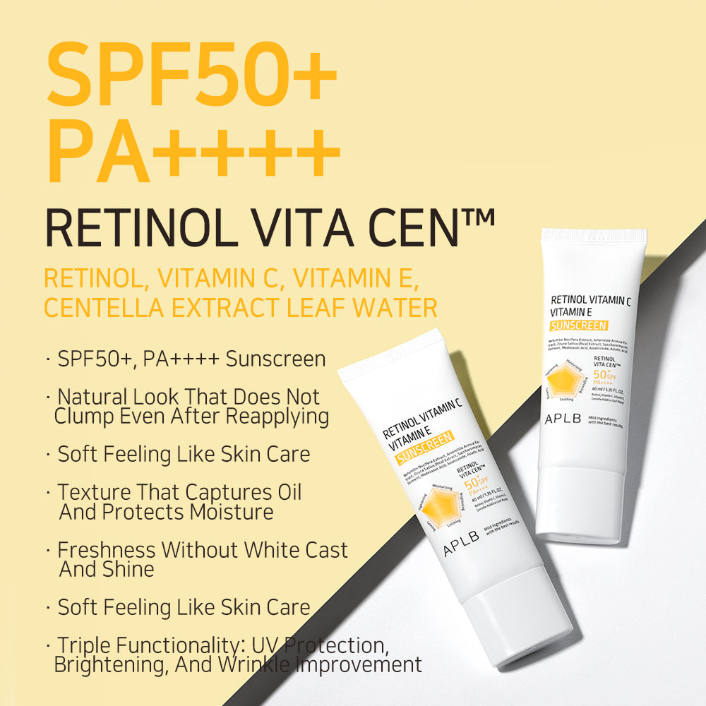 Retinol Vitamin C Vitamin E Sunscreen SPF 50+ PA++++ 