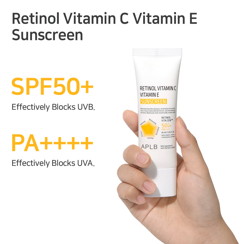 Retinol Vitamin C Vitamin E Sunscreen SPF 50+ PA++++ 