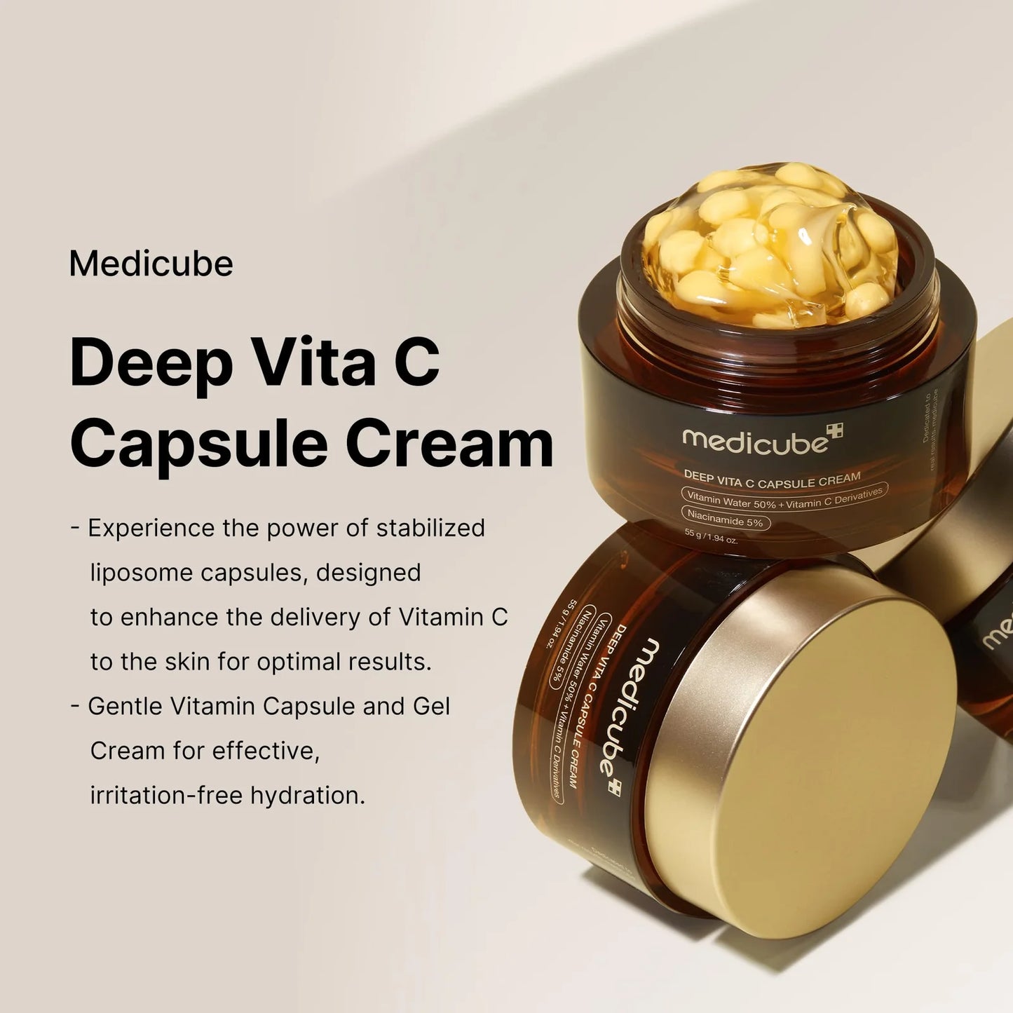 Deep Vita C Capsule Cream - Ενυδατική Κρέμα Λάμψης με Βιταμίνη C και Θρεπτικά Έλαια