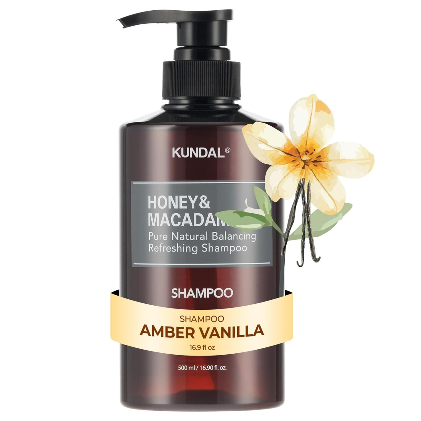 Honey & Macadamia Natural Shampoo Amber Vanilla