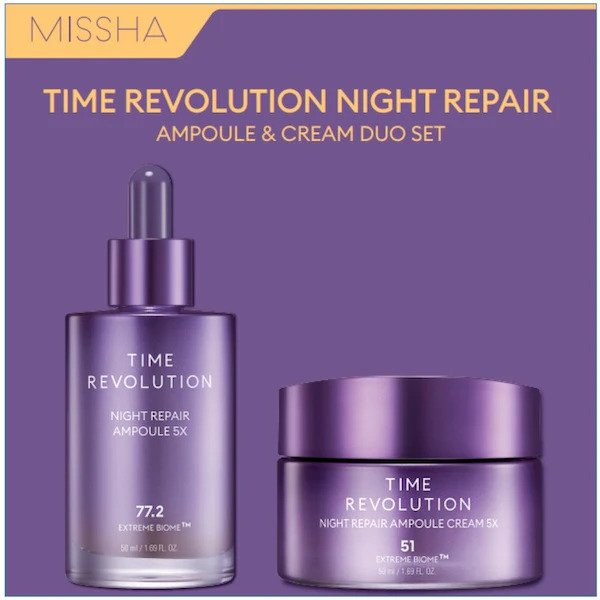 Time Revolution Night Repair Duo Set - Σετ κορυφαίας θεραπείας αντιγήρανσης με προβιοτικά πέμπτης γενιάς