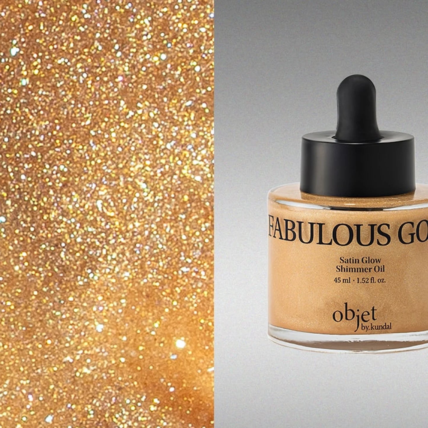 OBJET by Kundal Satin Glow Shimmer Oil Fabulous Gold – Shimmer Oil Σώματος