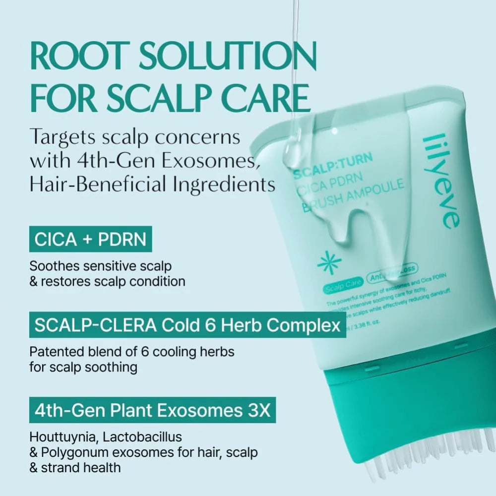 Scalp:Turn Cica PDRN Brush Ampoule - Αμπούλα για το Τριχωτό κατά της Τριχόπτωσης & της Πιτυρίδας