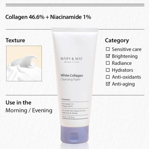 White Collagen Cleansing Foam - Καθαριστικός αφρός με κολλαγόνο