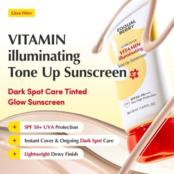 Vitamin Illuminating Tone Up Sunscreen SPF50+ PA++++ – Αντηλιακή Κρέμα Προσώπου Λάμψης & Ομοιόμορφου Τόνου με Νιασιναμίδη & Βιταμίνη C