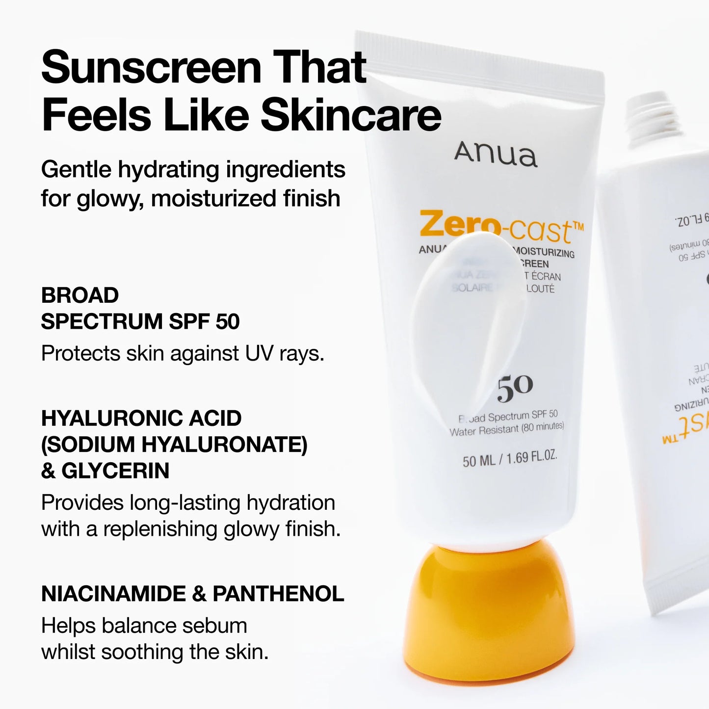 Zero-Cast Moisturizing Finish Sunscreen SPF50+