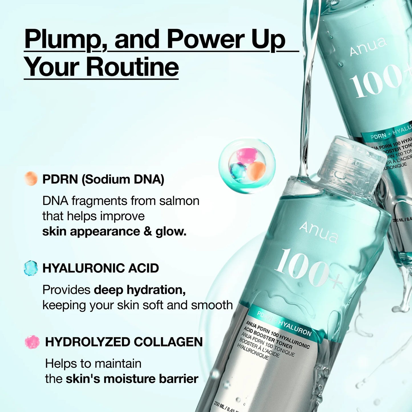 PDRN 100 Hyaluronic Acid Booster Toner - Ενυδατική & Αναζωογονητική Τονωτική Λοσιόν με PDRN & Υαλουρονικό Οξύ