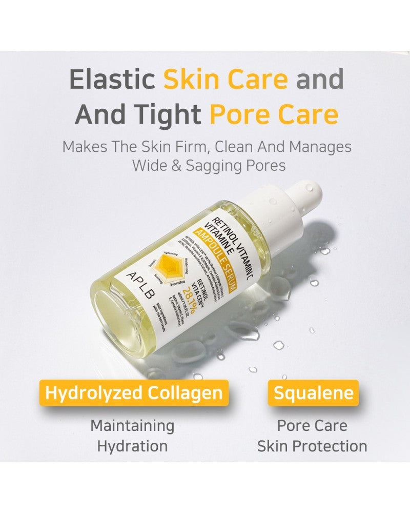 Retinol Vitamin C Vitamin E Ampoule Serum - Ορός Αναγέννησης & Αντιγήρανσης με Ρετινόλη, Βιταμίνες C & E