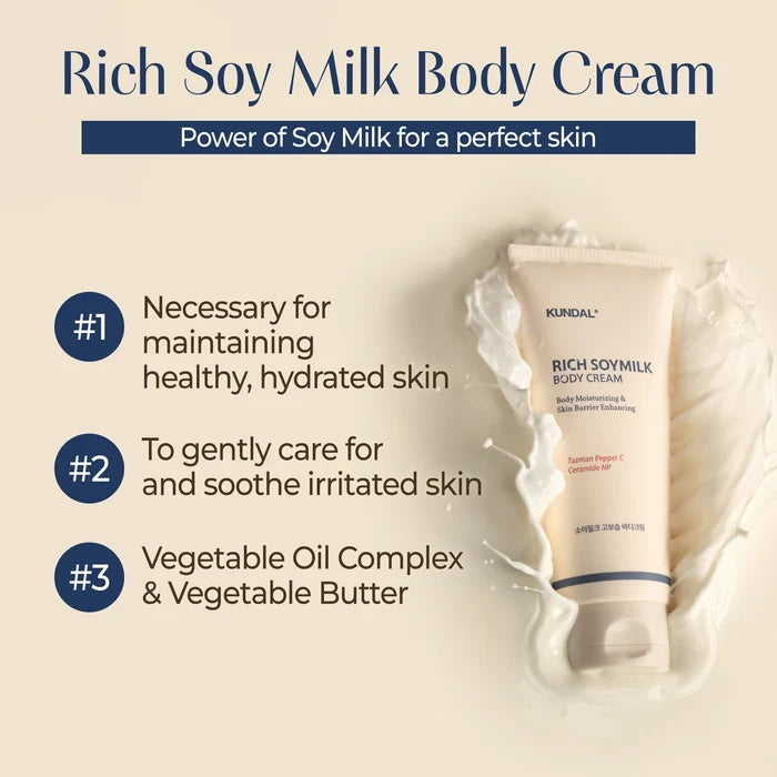 Rich Soymilk Body Cream Mellow Vanilla - Πλούσια Ενυδατική Κρέμα Σώματος με Soymilk & Ceramides