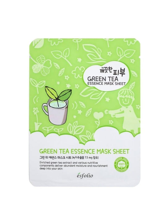 Pure Skin Green Tea Essence Mask Sheet - Μάσκα για ελαστικότητα και λάμψη