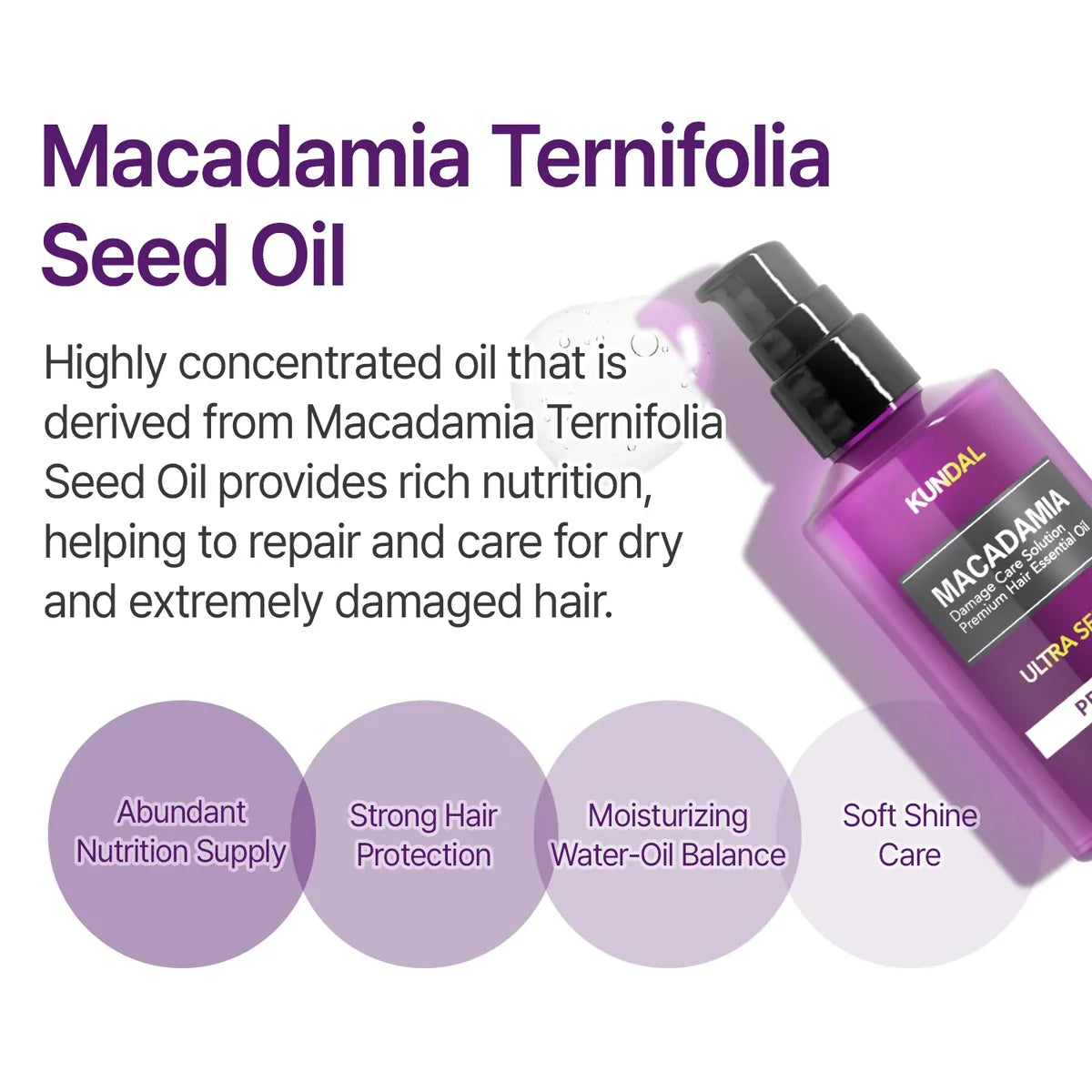 Macadamia Hair Serum Amber Vanilla - Εντατικό Serum Μαλλιών με Έλαιο Macadamia