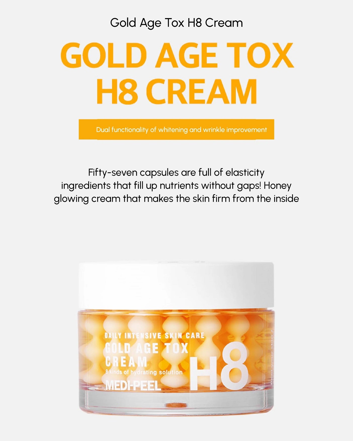 Gold Age Tox H8 Cream - Ενυδατική συσφικτική κρέμα με κολλαγόνο