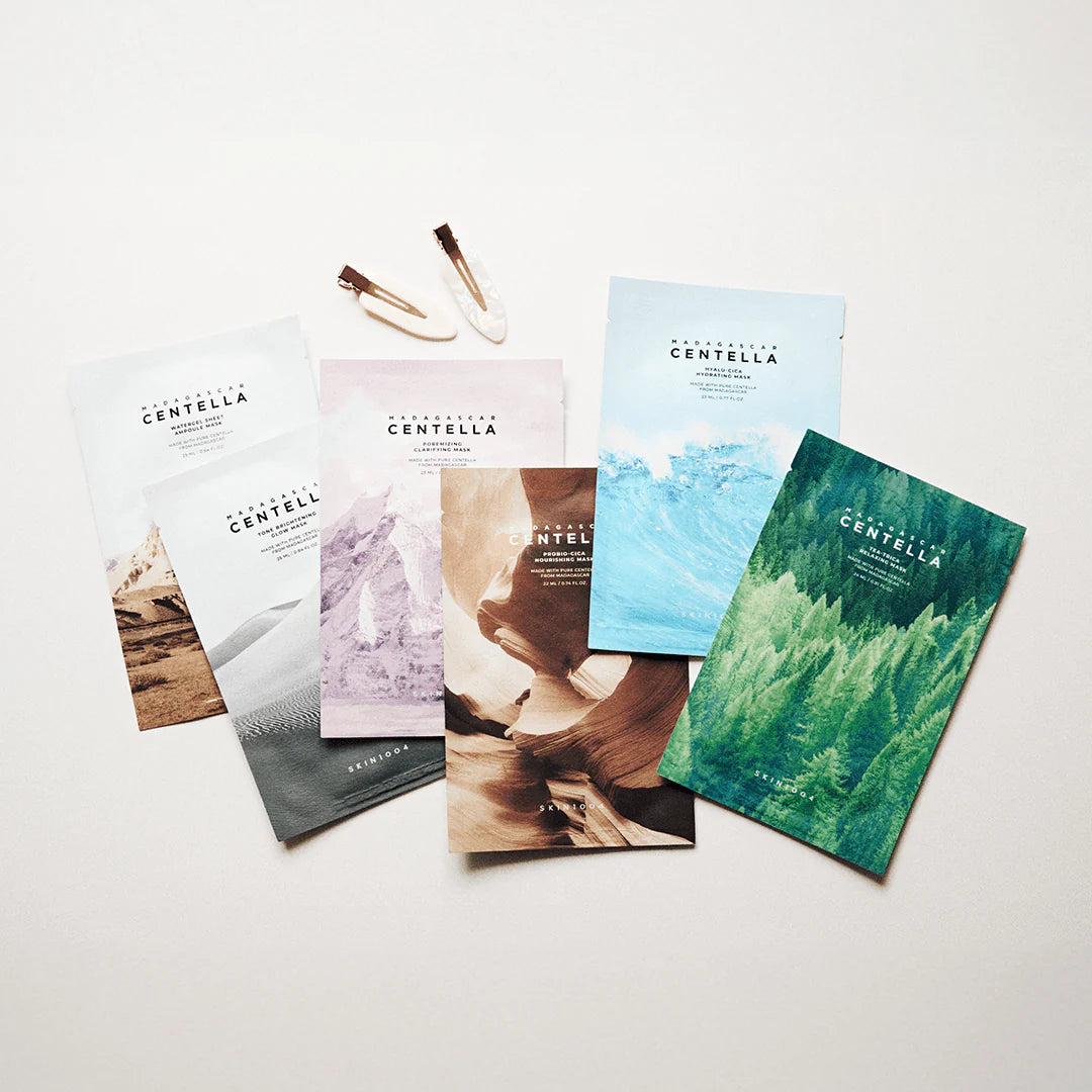 Madagascar Centella Variety Mask Set - Σετ 6 μασκών για κάθε ανάγκη της επιδερμίδας