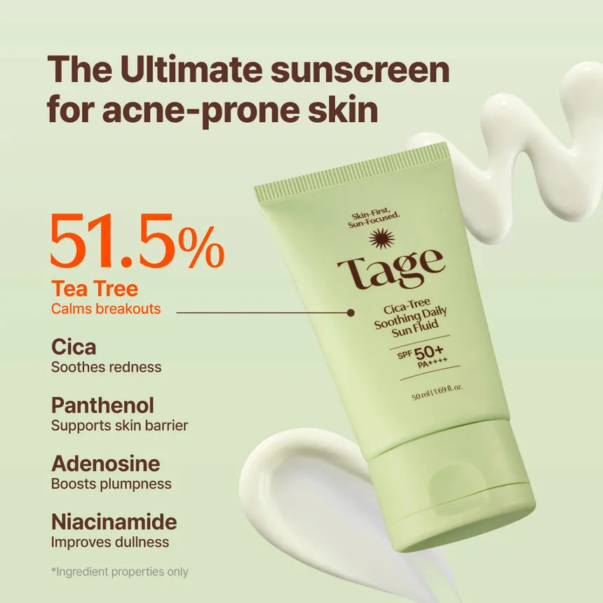 Cica-Tree Soothing Daily Sun Fluid SPF50+ PA++++ – Καταπραϋντικό Αντηλιακό Προσώπου για Ευαίσθητη και Ακνεϊκή Επιδερμίδα