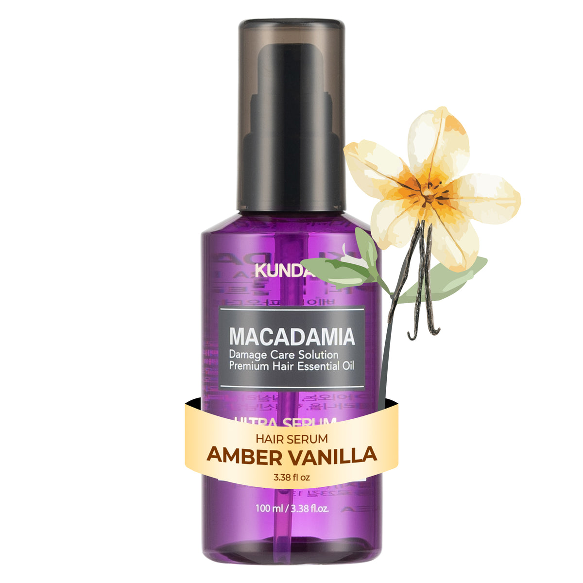 Macadamia Hair Serum Amber Vanilla - Εντατικό Serum Μαλλιών με Έλαιο Macadamia